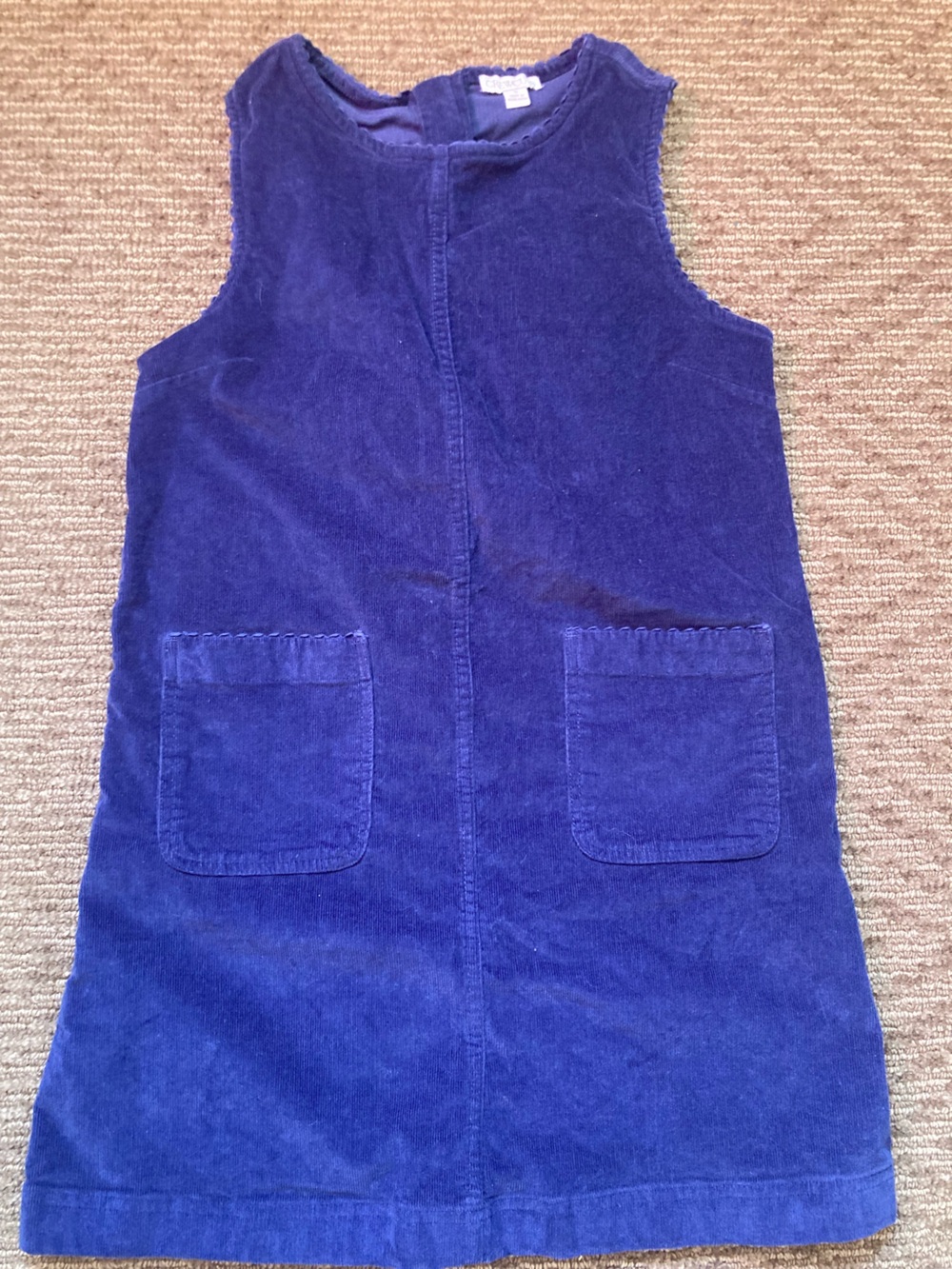 Crewcuts J Crew Corduroy Pinafore Dress Blue